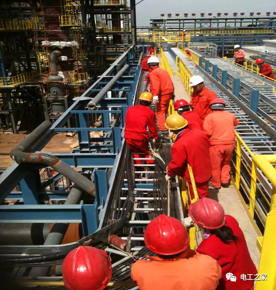 一條完成開關(guān)柜安裝,電纜橋架施工,電纜敷設(shè)及布線施工,照明配電箱施工