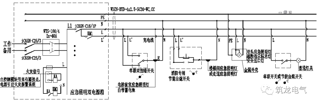 教你畫應急照明配電箱系統(tǒng)圖!